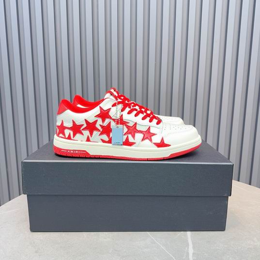 AMIRI White & Red Star Low-Top Sneakers