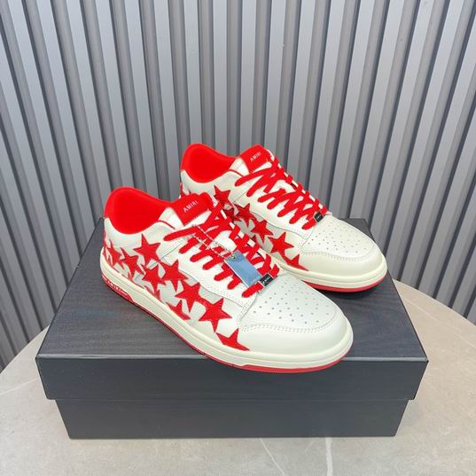 AMIRI White & Red Star Low-Top Sneakers