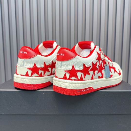 AMIRI White & Red Star Low-Top Sneakers