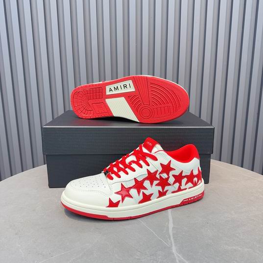 AMIRI White & Red Star Low-Top Sneakers