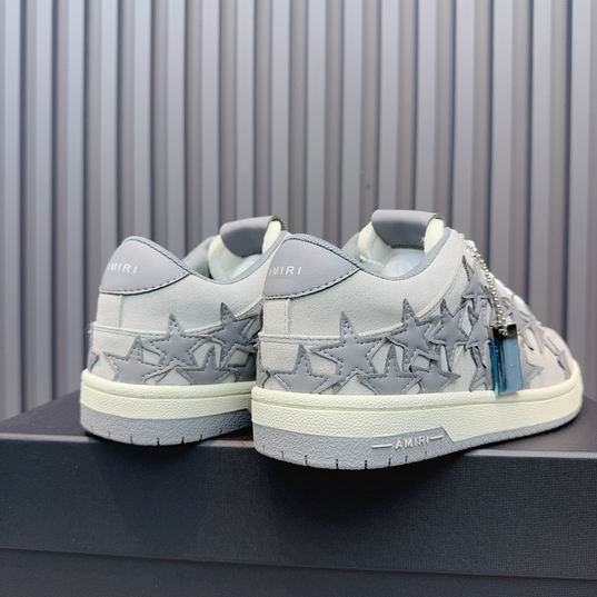 AMIRI White & Gray Star Low-Top Sneakers