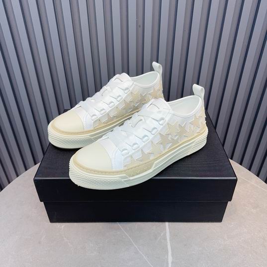 AMIRI White & Cream Star Low-Top Sneakers