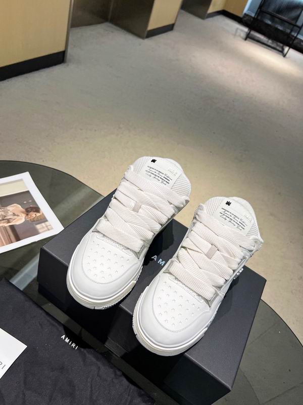 AMIRI White & Silver Mesh Low-Top Sneakers