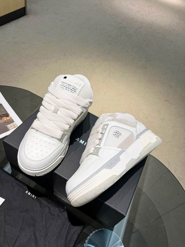 AMIRI White & Silver Mesh Low-Top Sneakers