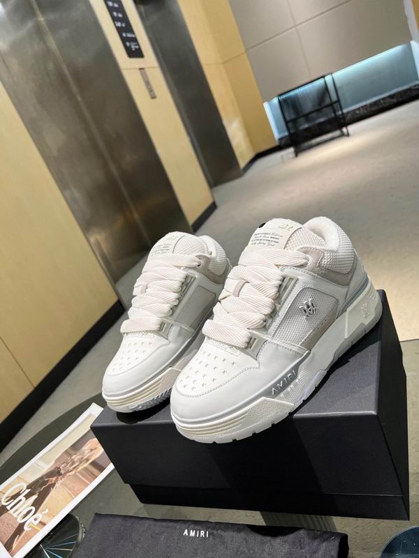 AMIRI White & Silver Mesh Low-Top Sneakers