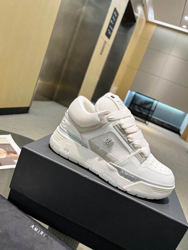 AMIRI White & Silver Mesh Low-Top Sneakers