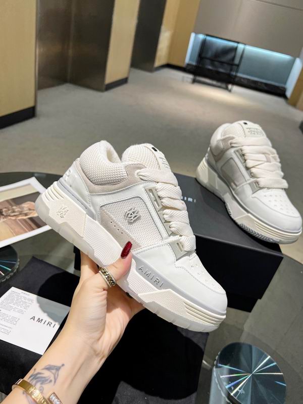 AMIRI White & Silver Mesh Low-Top Sneakers