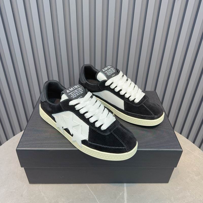 AMIRI Black & White Star Low-Top Sneakers