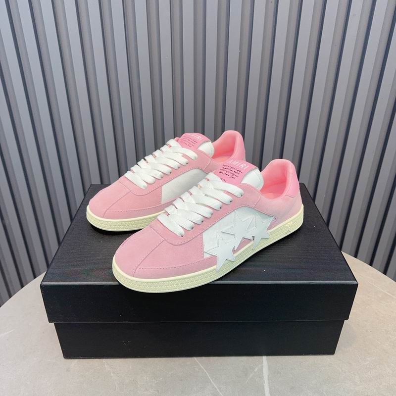 AMIRI Pink & White Star Low-Top Sneakers
