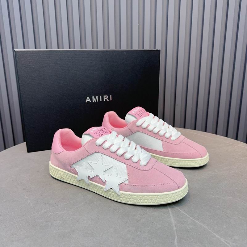 AMIRI Pink & White Star Low-Top Sneakers