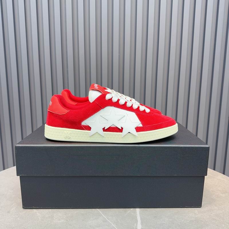 AMIRI Red & White Star Low-Top Sneakers