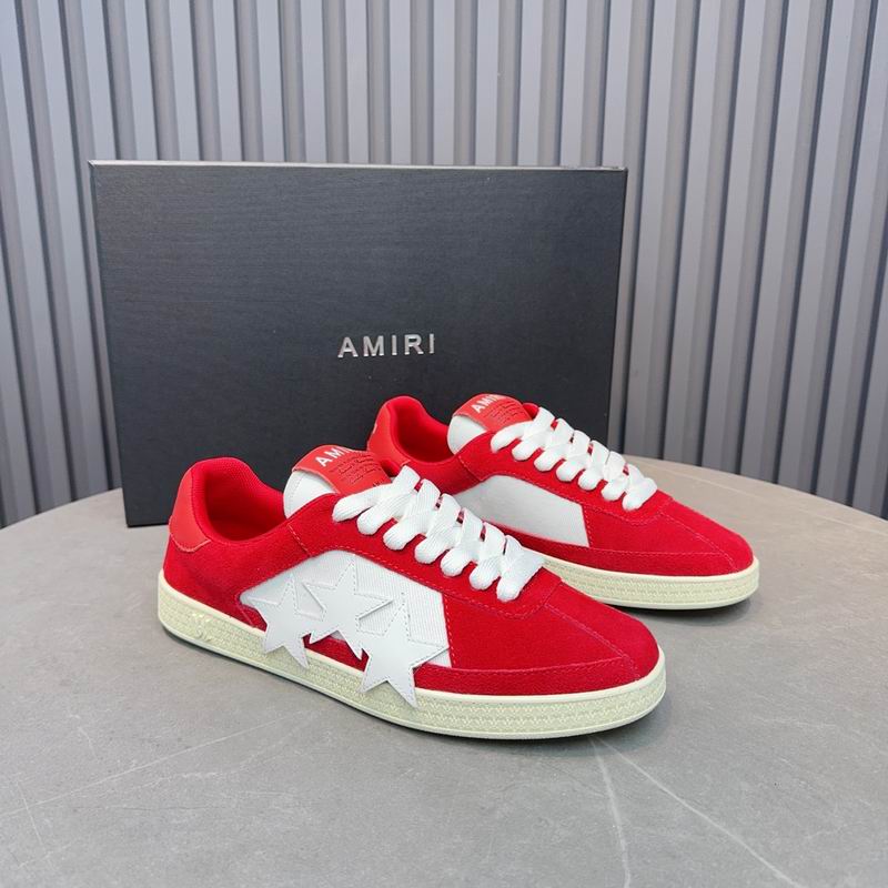 AMIRI Red & White Star Low-Top Sneakers