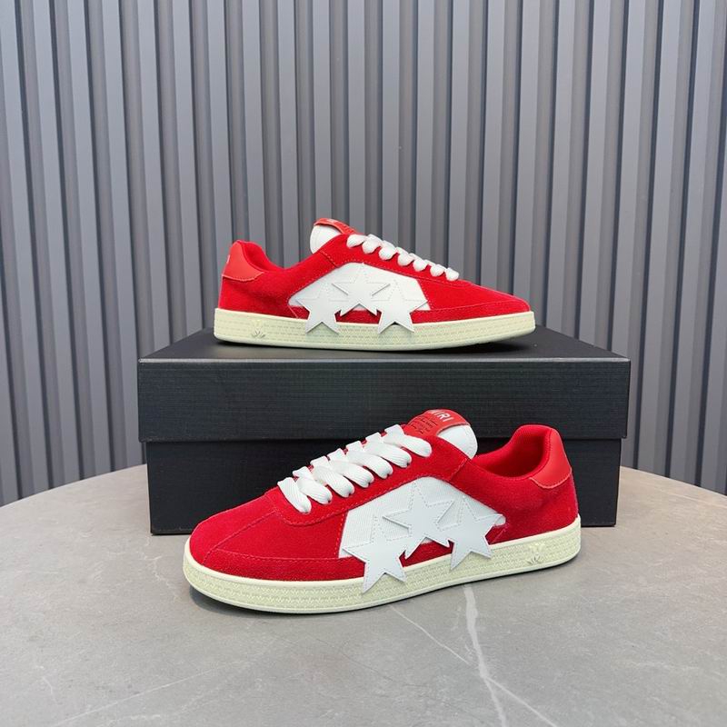AMIRI Red & White Star Low-Top Sneakers