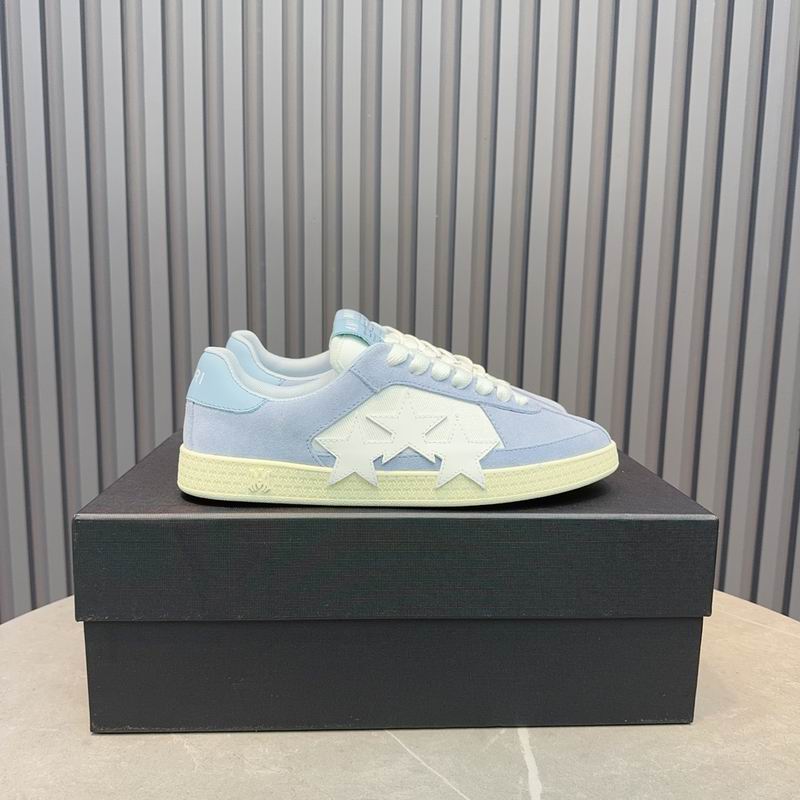 AMIRI Light Blue & White Star Low-Top Sneakers
