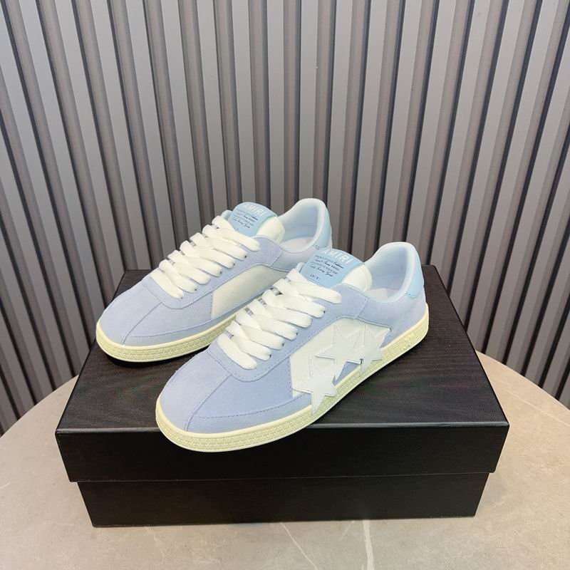 AMIRI Light Blue & White Star Low-Top Sneakers