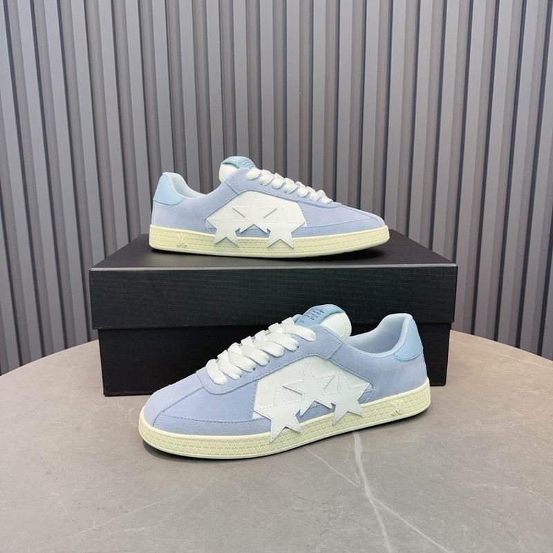 AMIRI Light Blue & White Star Low-Top Sneakers
