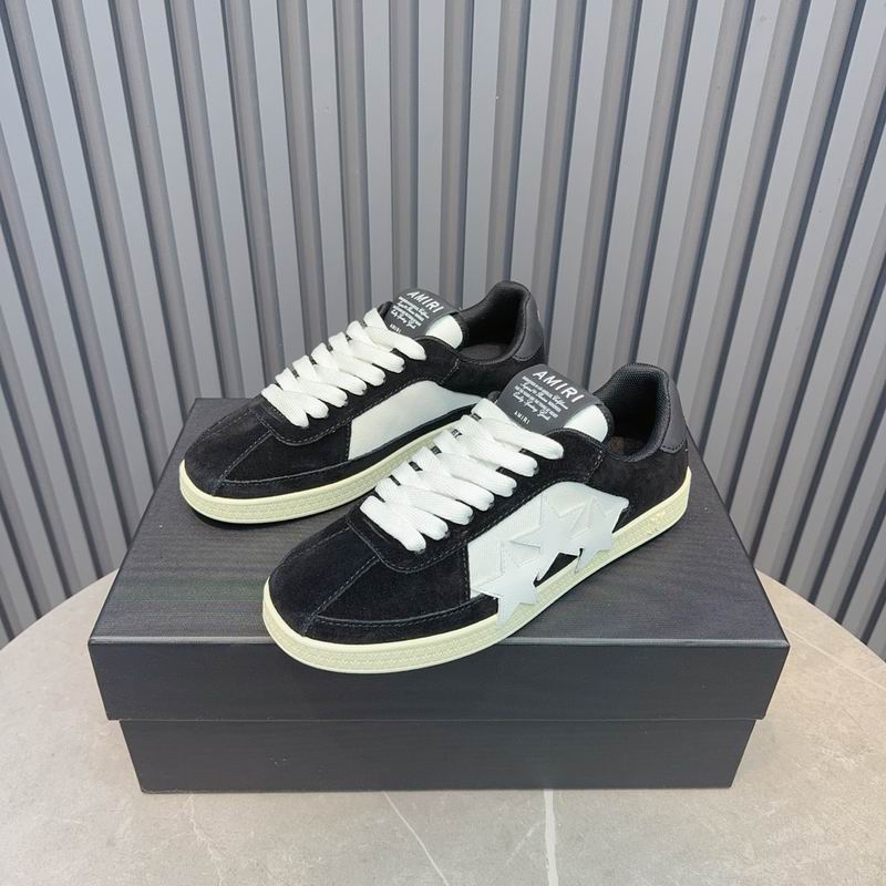 AMIRI Black & White Star Low-Top Sneakers