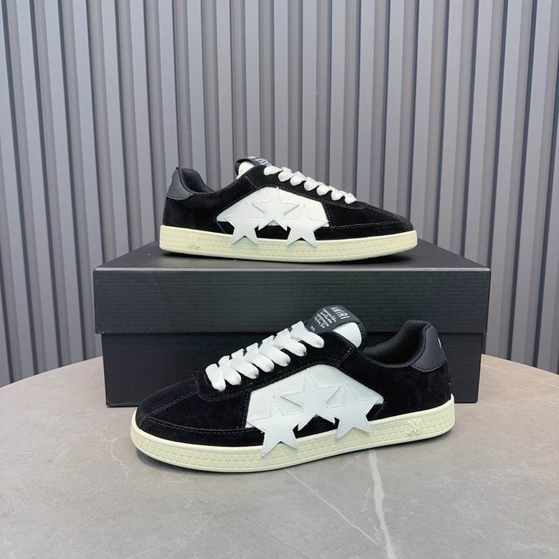 AMIRI Black & White Star Low-Top Sneakers