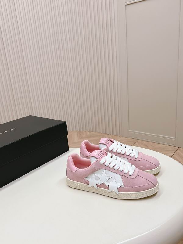 AMIRI Pink & White Star Low-Top Sneakers