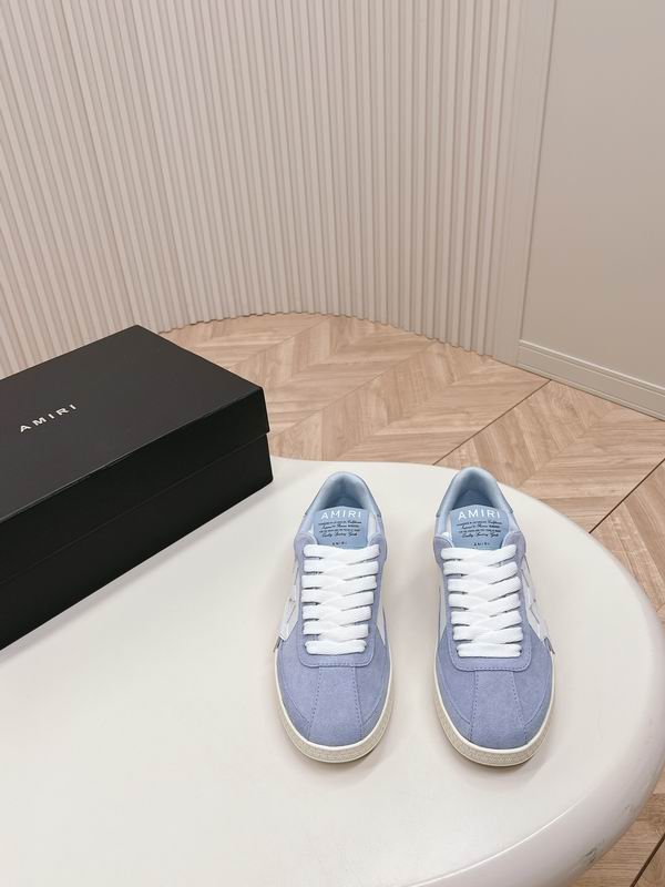 AMIRI Light Blue & White Star Low-Top Sneakers