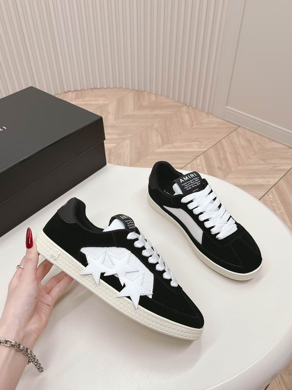 AMIRI Black & White Star Low-Top Sneakers