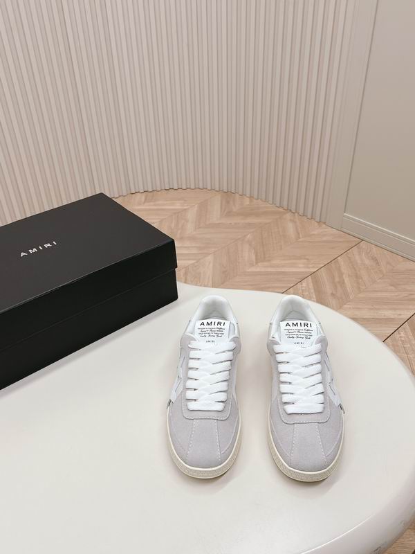 AMIRI Light Gray & White Star Low-Top Sneakers