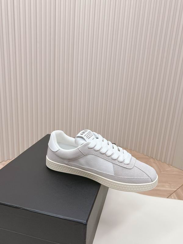 AMIRI Light Gray & White Star Low-Top Sneakers