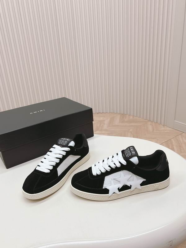 AMIRI Black & White Star Low-Top Sneakers