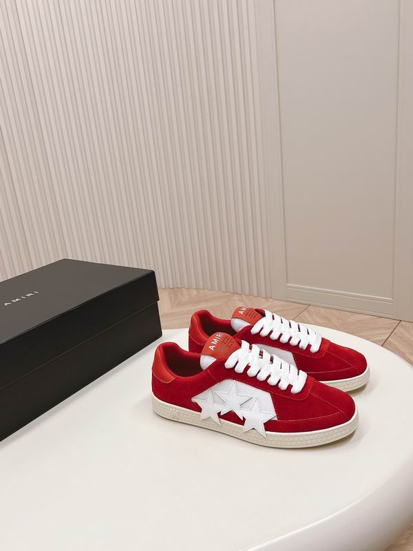 AMIRI Red & White Star Low-Top Sneakers