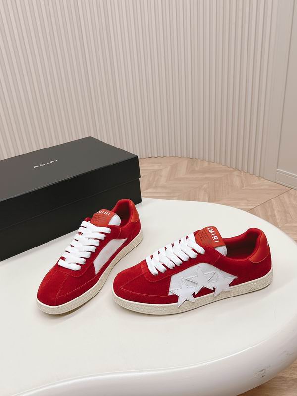 AMIRI Red & White Star Low-Top Sneakers