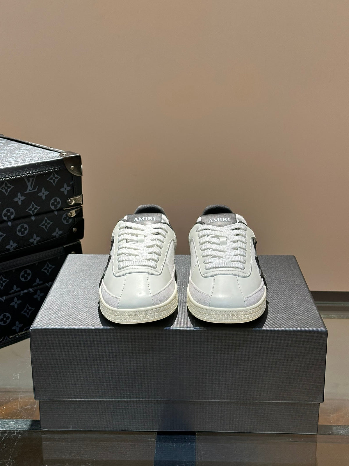 AMIRI White & Black Triple-Star Low-Top Sneakers