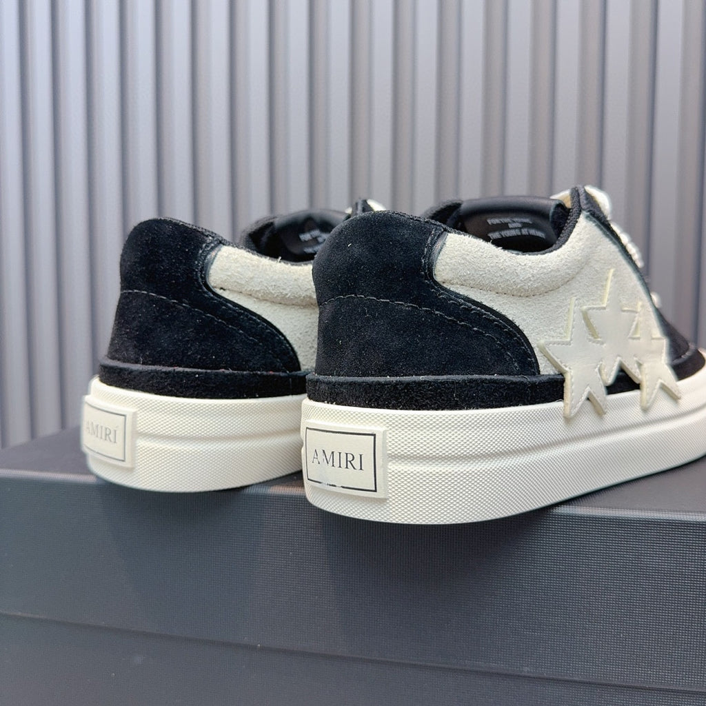 AMIRI Black & Cream Triple-Star Low-Top Sneakers