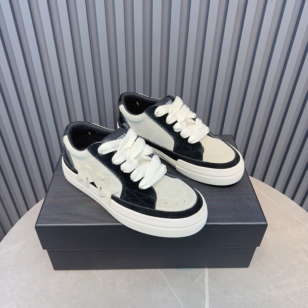 AMIRI Black & Cream Triple-Star Low-Top Sneakers