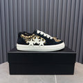 AMIRI Black Leopard-Print Triple-Star Low-Top Sneakers