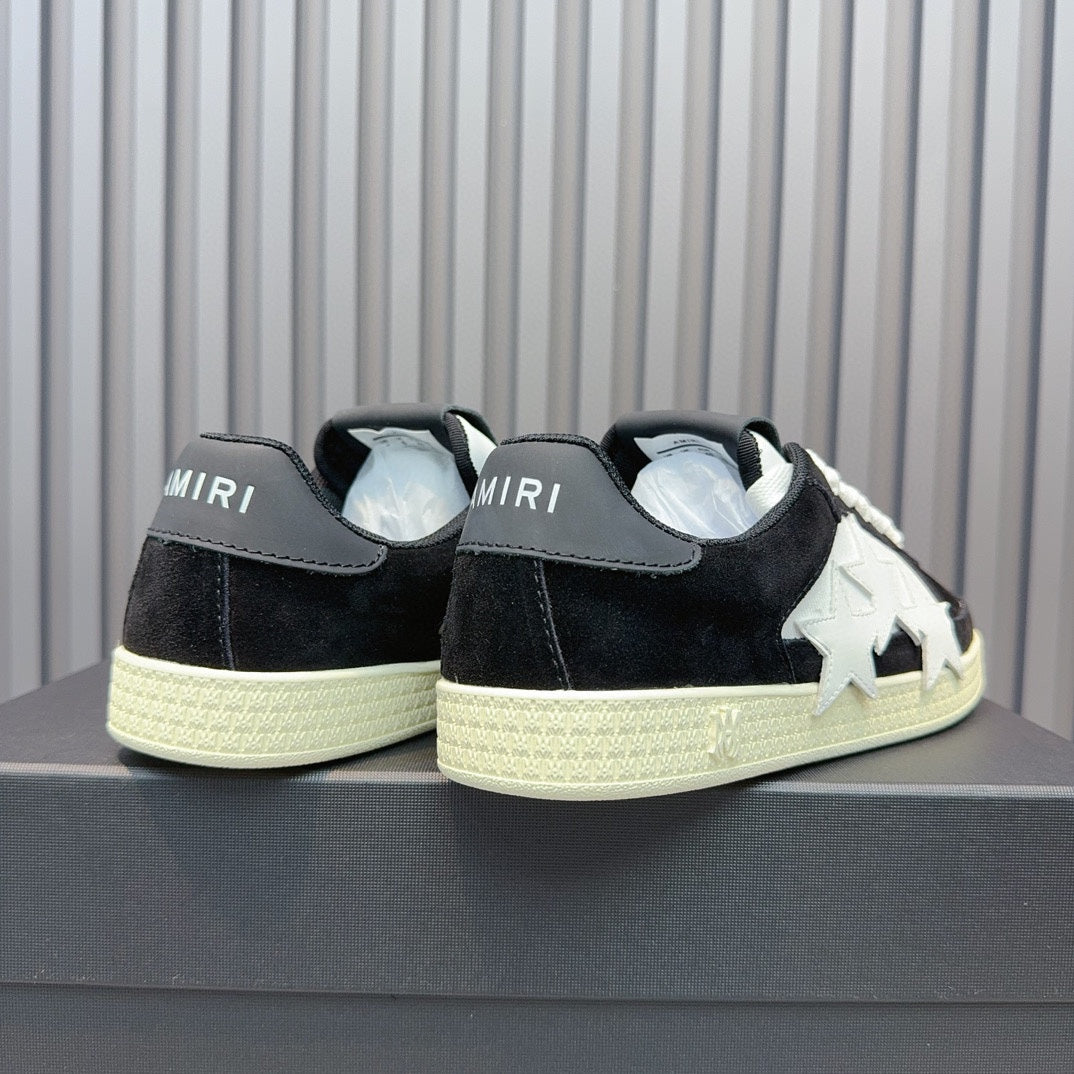 AMIRI Black & White Triple-Star Low-Top Sneakers