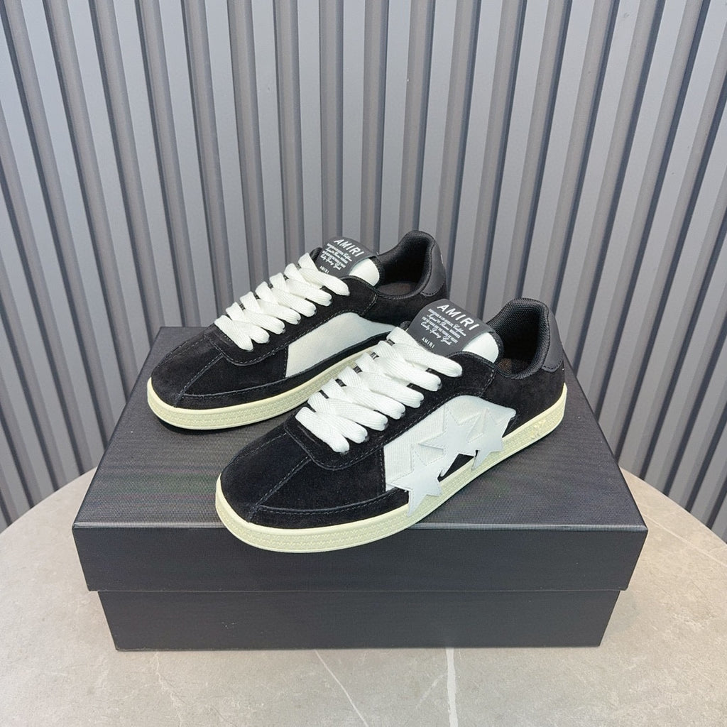 AMIRI Black & White Triple-Star Low-Top Sneakers
