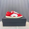 AMIRI Red & White Triple-Star Low-Top Sneakers