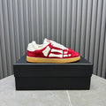 AMIRI Red & White Bone-Detail Low-Top Sneakers