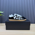 AMIRI Black & White Bone-Detail Gum-Sole Sneakers