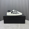 AMIRI White & Black Bone-Detail Low-Top Sneakers