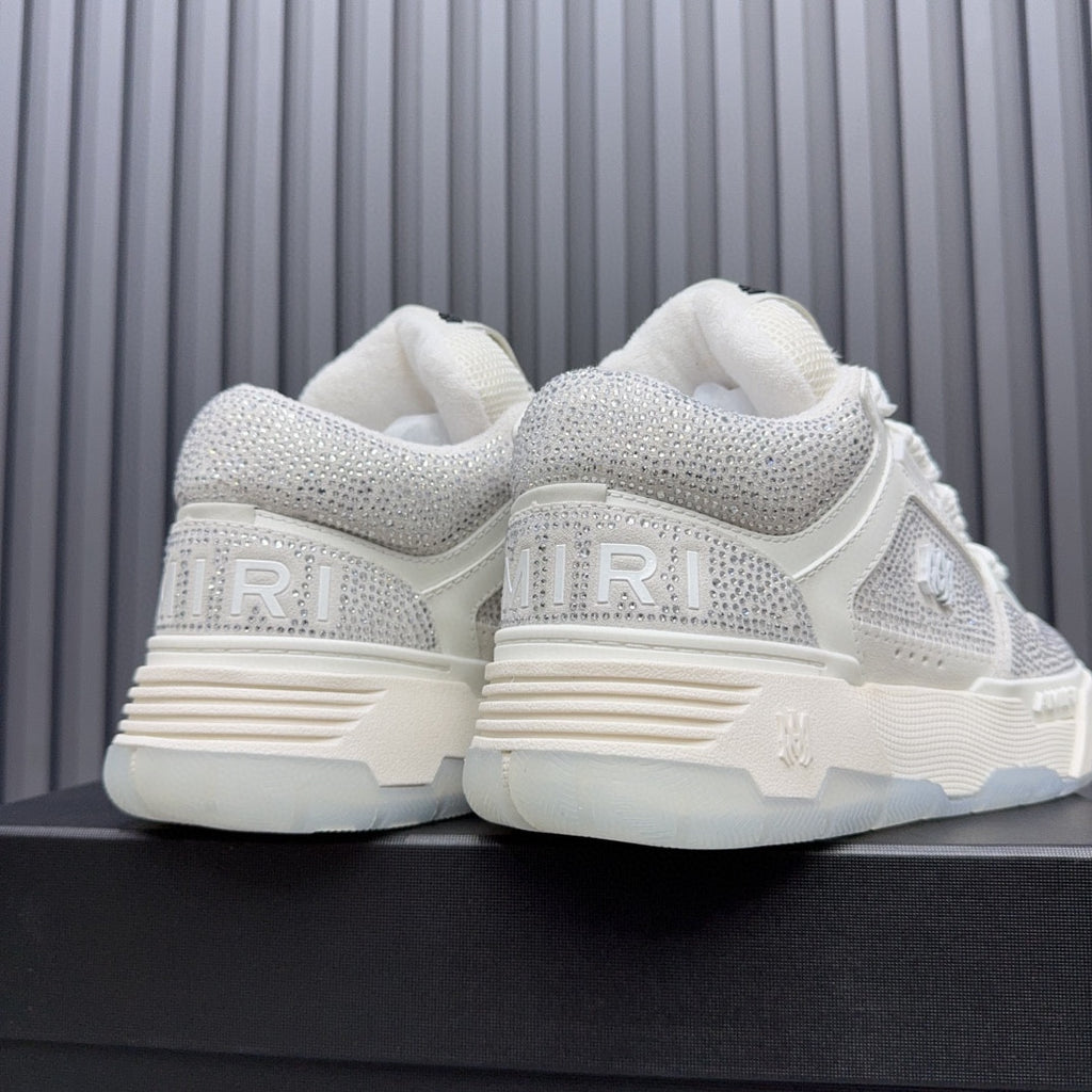 AMIRI White Rhinestone-Detail Chunky Sneakers