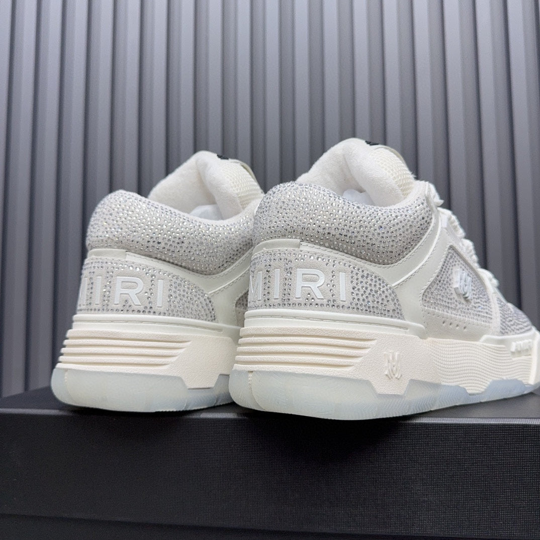 AMIRI White Rhinestone-Detail Chunky Sneakers