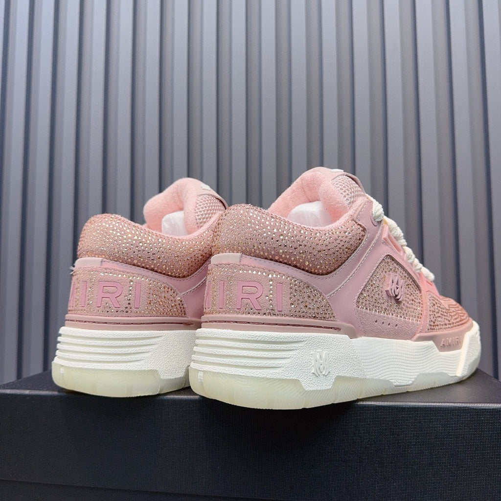 AMIRI Pink Rhinestone-Detail Chunky Sneakers