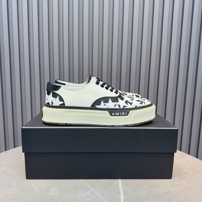 AMIRI Black & White Multi-Star Low-Top Sneakers