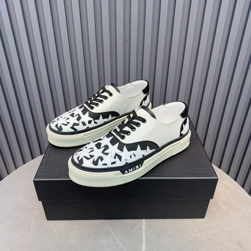 AMIRI Black & White Multi-Star Low-Top Sneakers