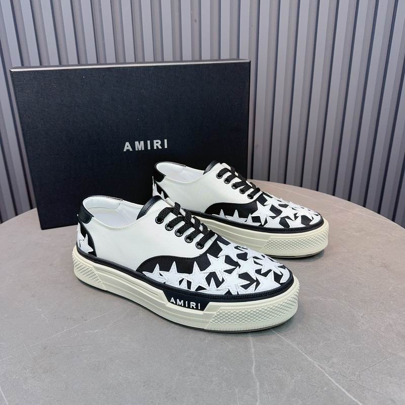 AMIRI Black & White Multi-Star Low-Top Sneakers