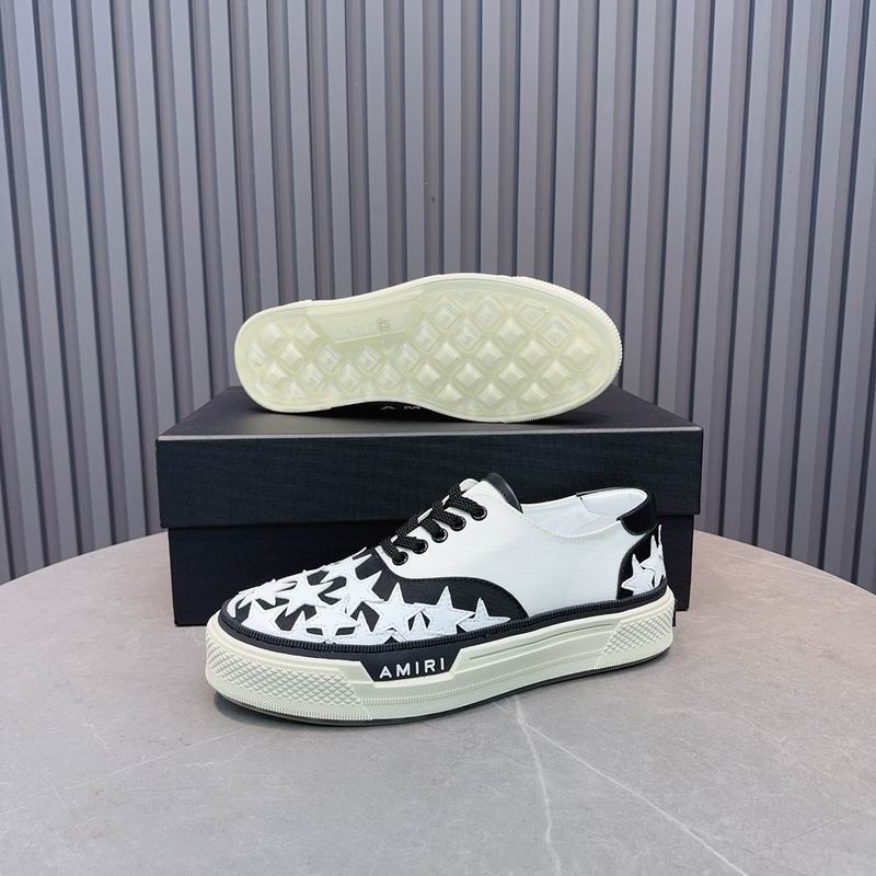 AMIRI Black & White Multi-Star Low-Top Sneakers