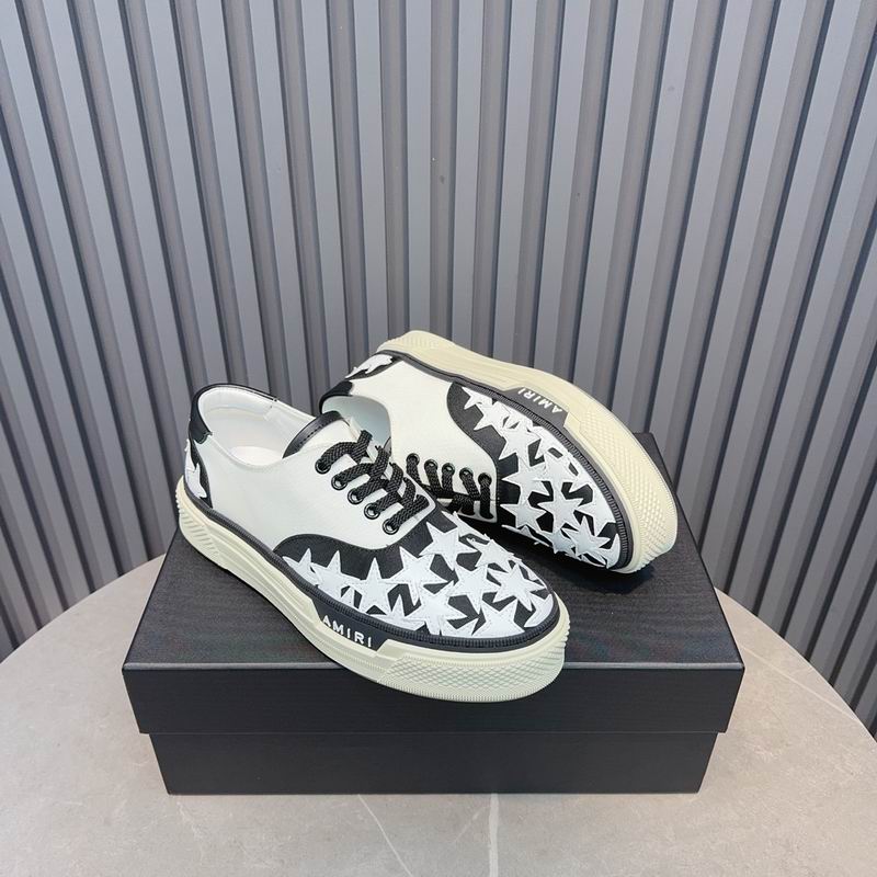 AMIRI Black & White Multi-Star Low-Top Sneakers