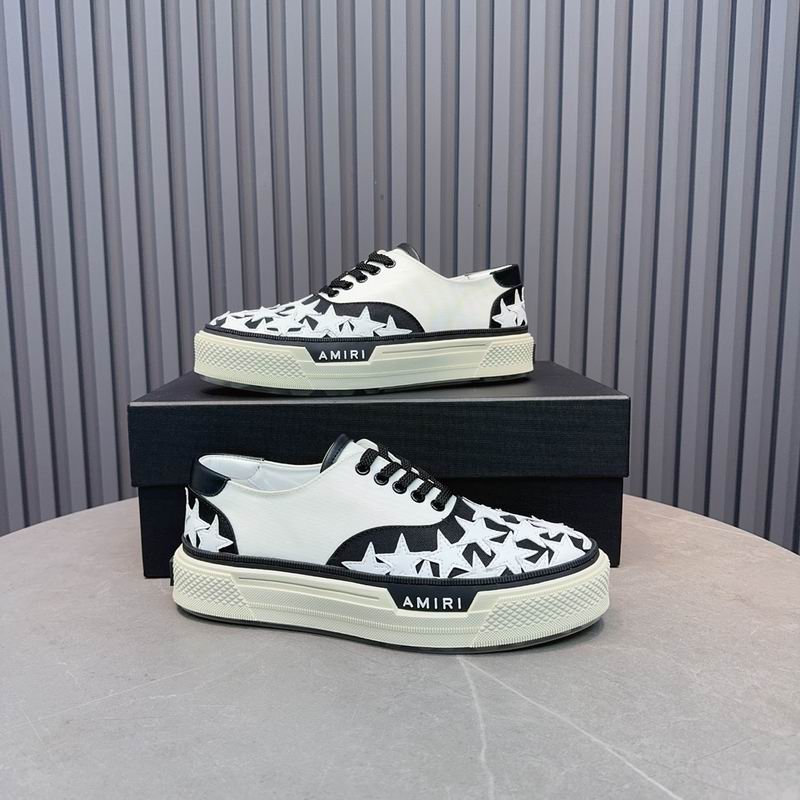 AMIRI Black & White Multi-Star Low-Top Sneakers