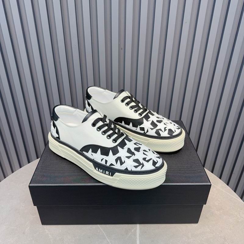 AMIRI Black & White Multi-Star Low-Top Sneakers